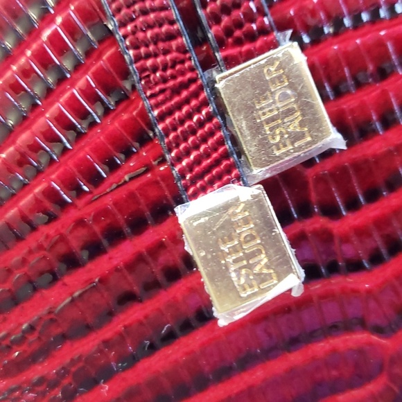 Estee Lauder Makeup Bag Cosmetic Case Travel Laptop Tablet Bag Red Large - Picture 3 of 11